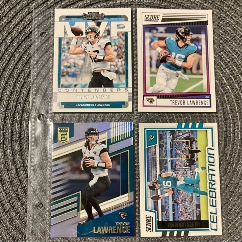 ⭐️🏈 Trevor Lawrence NFL Football Card Collection, Set of 4 (ST4)